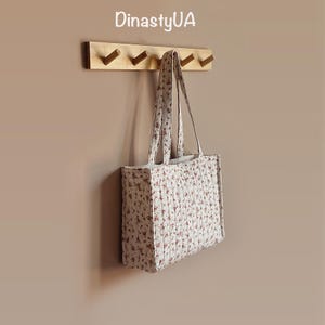 Patrón de costura para bolso de mano con fuelle: acolchado, para compras, descarga instantánea