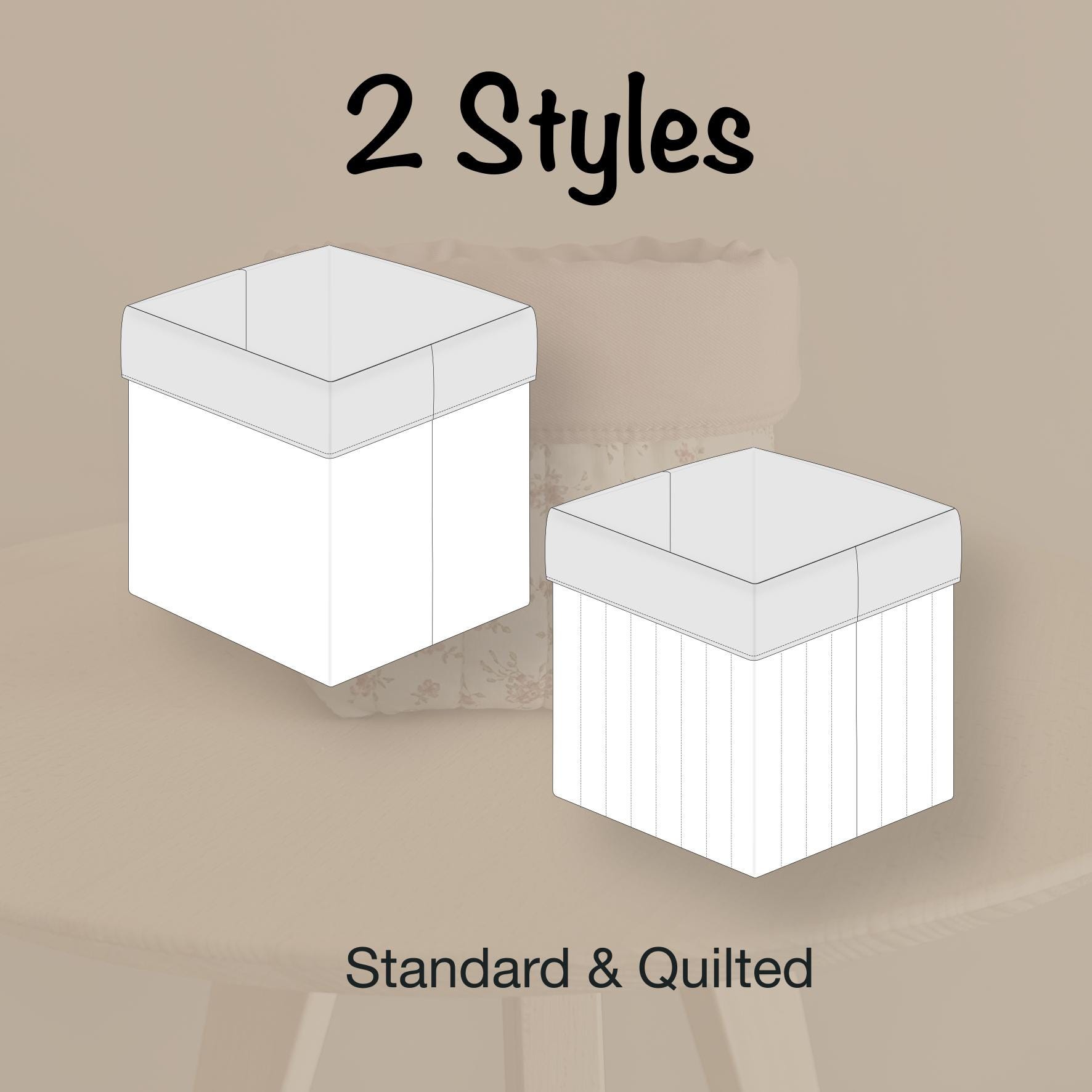 Fabric Basket PDF Sewing Pattern: Standard & Quilted, Reversible Basket ...