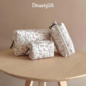 PDF Schnittmuster für Kosmetiktasche: Schrägband, gequiltet, bebildert, Sofort-Download