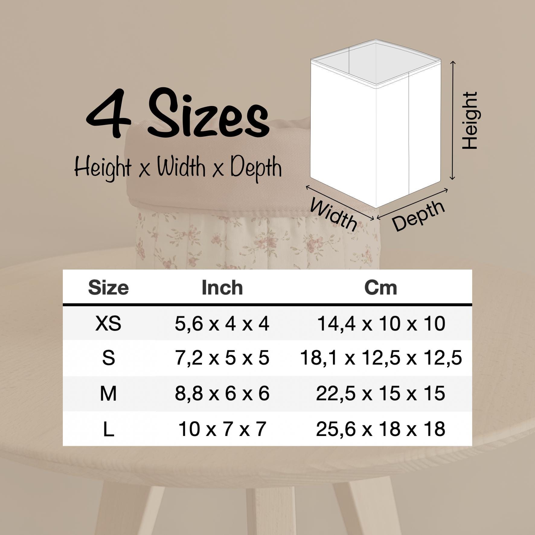 Fabric Basket PDF Sewing Pattern: Standard & Quilted, Reversible Basket ...