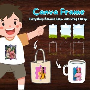 Classic Canva Frame: Drag & Drop Photo Template (Instant Download)