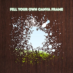 Bleach Effect Canva Frame, Editable Easy Drag and Drop Bleach Canva Template, Canva Photo Frame, Fill Your Own Frame, Element Frame