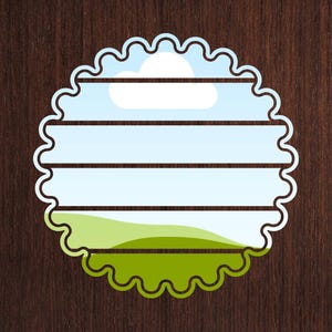 Cornice Canva classica, cornice Canva tramonto retrò, modello Canva con forma vintage modificabile tramite trascinamento, riempi la tua cornice Canva
