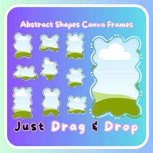 Abstract Canva Frame | Easy Drag and Drop | Abstract Frame Element for Canva | Instant Download | Shape Canva Mockup Frame | Photo Frame