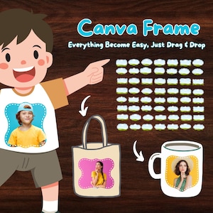 Label Shapes Canva Frame, Add Your Own Canva Shape Template, Editable Easy Drag and Drop Unique Shapes Canva Element, Canva Photo Frame