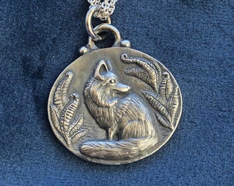 Fluffy Fox in the Ferns by Carrie Nunes Jewelry