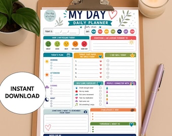 Dementia Daily Routine Planner Printable, Elderly Daily Checklist, Routine Tracker for Seniors & Caregivers, Memory Care Digital Download