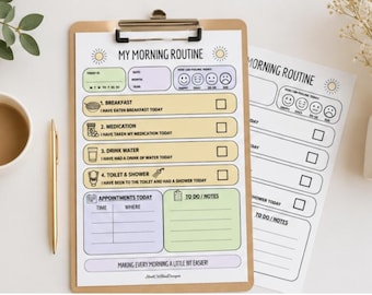Dementia Morning Routine Planner, Daily Care Plan, Caregiver Schedule Tracker, Digital Download, Printable PDF Daily Checklist Alzheimers