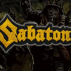 SABATON&#39;Logo&#39;Embroidered Patches,Heavy Metal patches,Rock band patches,Metal patches,Battle Jacket,