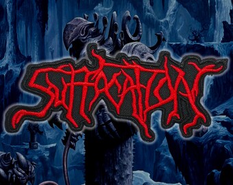 SUFFOCATION,Embroidered Patches,DeathMetalpatches,BattleJacket,Metalbandspatches,Brutaldeathpatch,sewonpatches,