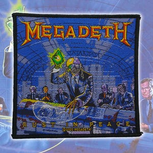 MEGADETH/Rust In Peace/Patches Bordados/Thrash Metal/Colete de Batalha/Aplicativo/Costurado/