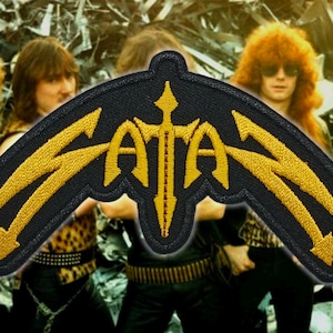 SATAN &#39;Band Logo&#39; Embroidered Patches,Heavy Metal patches,Battle Jacket,Rock bands,sew on patches,