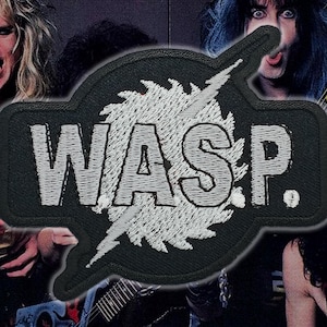 W.A.S.P&#39;Logo&#39;Embroidered Patches,Heavy Metal patches,Heavy Metal battle jacket,