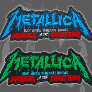 METALLICA/Murder In The Front Row/Écusson brodé/Appliques à coudre pour gilet de combat/Insigne Thrash Metal/