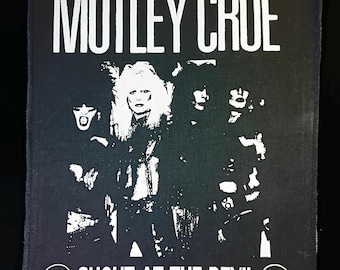 Motley Crue/Shout At The Devil/Screen Print Back Patch/Battle vest appliques sew-on/