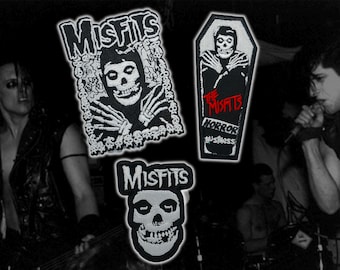 MISFIT 'Zestaw 2', Naszywki haftowane, Naszywki HorrorPunk, Kurtki bojowe, Naszywki punkrocker, Naszywki do szycia,