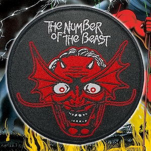 IRON MAIDEN &#39;The Number of the Beast &#39;Woven Patches, Heavy Metal patches,Battle Jacket,Rock patches,