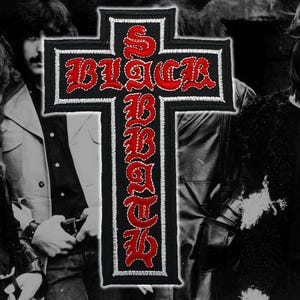 BLACK SABBATH&#39;Cross logo&#39;Embroidered Patches,Heavy Metal patches,Rock band patches,Battle Jacket,