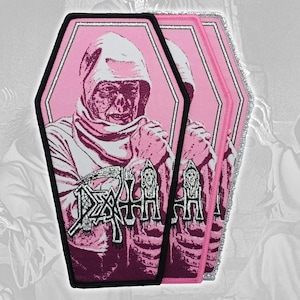 DEATH/Woven Patch/Craft Appliques/Battle vest appliques sew-on/metal badge/