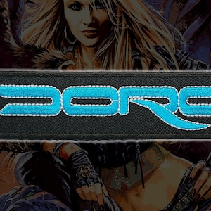DORO&#39;Logo&#39;Embroidered Patches,Heavy Metal patches,Rock band patches,Battle Jacket,