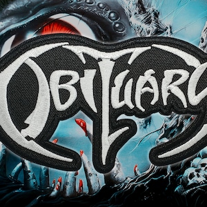 OBITUARY &#39;Logo&#39; Embroidered Patches, Old school Death Metal, Metal patches,Battle Jacket,