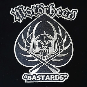 MOTORHEAD&#39;Bastards&#39;Embroidered Patches,Heavy Metal patches,HighspeedRock&Roll,Battle Jacket,sew on patches,