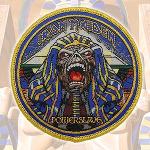 I.MAIDEN/Powerslave/Parches tejidos/Heavy Metal/Chaleco de batalla/Para coser/Aplicaciones/