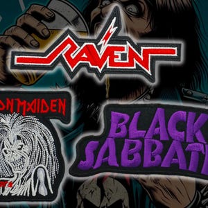 HEAVY METAL&#39;s SET&#39;Embroidered Patches,Heavy Metal patches,Rock band patches,Battle Jacket,