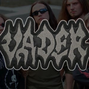 Geborduurde VADER&#39;Logo&#39;-patches, death metal-patches, heavy metal-patches, rockband-patches, Battle Jacket,