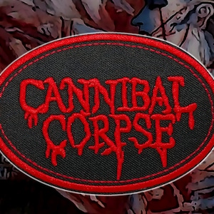 CANNIBAL CORPSE&#39;Logo&#39;Embroidered Patches,Death Metal patches,Metal patches,Battle Jacket,