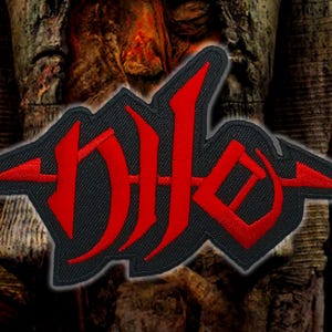 NILE&#39;Logo&#39;Embroidered Patches,Death Metal patches,Battle Vest patches,