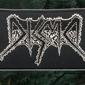 DISMA&#39;Logo&#39;Embroidered Patches,Death Metal patches,Doom Death Metal patches,Battle Jacket,