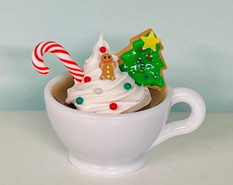 Mini Christmas Hot Chocolate -1/3 Maßstab für amerikanische 14- 18 "BJD Puppen, Elfen Requisiten Lebkuchen Kakao passen