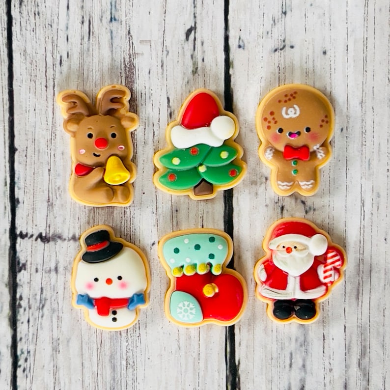 Mini Christmas Cookies 1/3 scale to fit 14.5 18 inch doll-Cookies for Santa,food,kitchen accessory elf props image 2