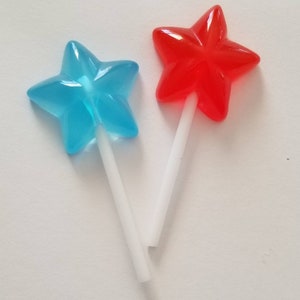 Red or Blue Star Lollipop 1/3 scale for 14.5- 18" doll - 4th of July decor