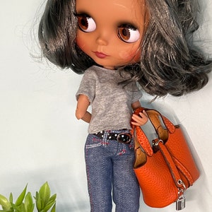 Mini designer purse for 12-18” fashion doll 1/6 scale accessory handbag