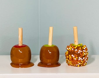 Mini Faux  Caramel Apple for 14.5” - 18” doll Fall Decor Halloween Candy for dolls like OG, ILY, Smart Doll, bjd