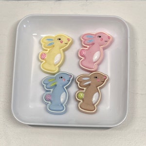 Bunny Cookie Plate for American 14- 18&quot; dolls, or Smart Doll - Great for Easter Decor, food, kitchen 1:3 scale