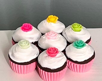 Minicupcake 1/3 schaal voor Amerikaanse poppen van 14-18 inch - poppenhuisaccessoires snacks nepvoedsel