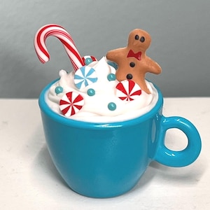 Mini Gingerbread Hot Chocolate for 1/3 scale for American 14”- 18” dolls-  doll drink, hot cocoa
