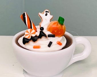 Fall/Halloween Hot Chocolate for 15- 18 inch dolls- 1/3 scale doll drink