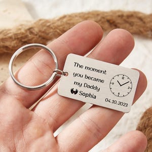 Personalised Father&#39;s Day Gift,Custom Daddy Keychain,Dad keychain with Kids Names,New Born Keychain,First Fathers Day Gift,Gift for Dad