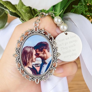 Personalisierter Hochzeitsstrauß Charme, benutzerdefinierte Blumenstrauß Foto Charme, Hochzeit Erinnerungsstück, Brautstrauß Charme, Hochzeit Blume Braut Ideen