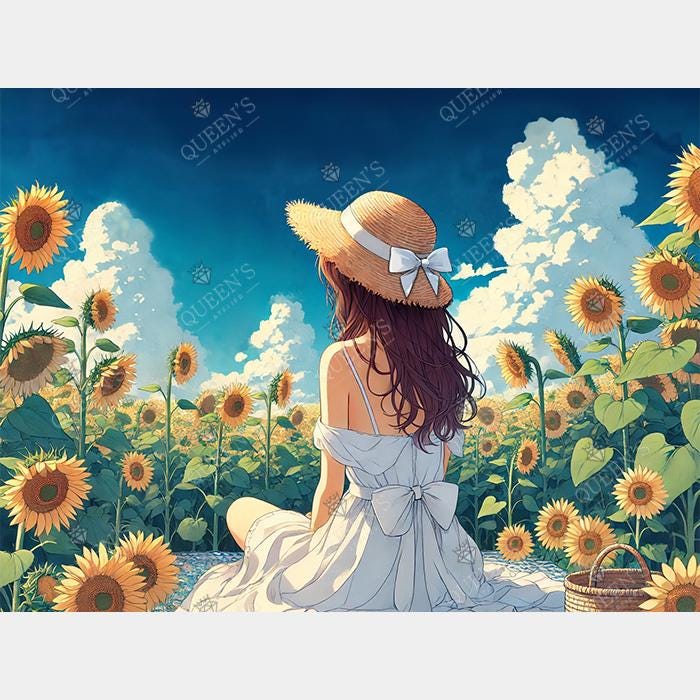 Memories of Summer Square Resin Drills Diamond Painting Kit 60 Cm
