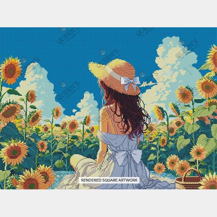 Memories of Summer Square Resin Drills Diamond Painting Kit 60 Cm