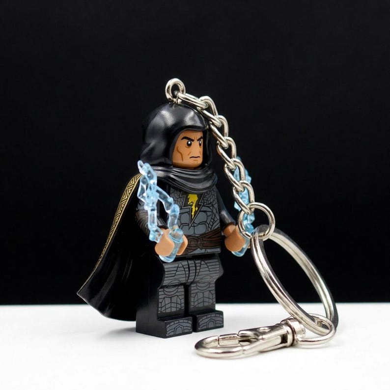 Black Adam Minifigure Keychain | Justice Society Superhero Inspired Toy ...