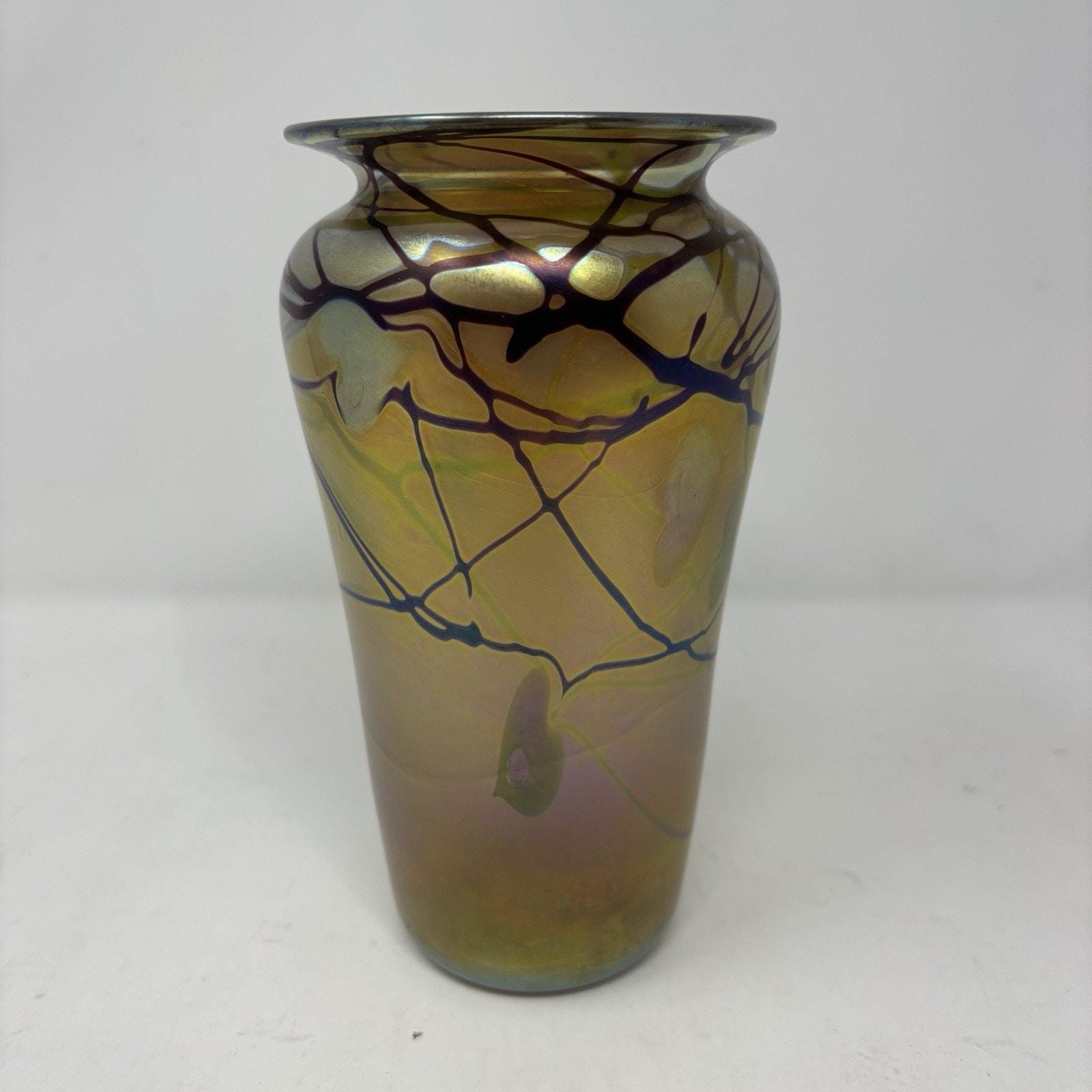 【70sヴィンテージ】Orient&Flume 花瓶 Orient and Flume Art Glass Vase - Etsy