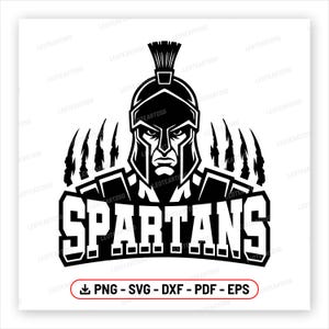 プレミアム スパルタンズ スポーツ チーム ロゴ SVG、PNG、DXF、スパルタンズ ベースボール、バスケットボール、フットボール、サッカー デザイン シルエット、Cricut 即時ダウンロード
