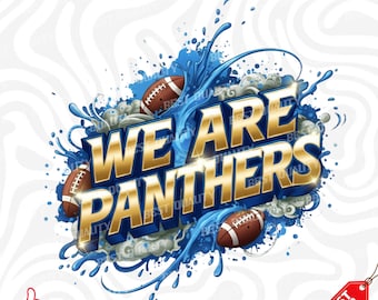 Sublimación de imágenes prediseñadas del día del partido de fútbol de los Panthers - Diseño premium del equipo de fútbol de los Panthers, camiseta de los Panthers, archivo PNG (descarga digital)