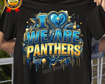 Sublimación de imágenes prediseñadas del día del partido de fútbol de los Panthers - Diseño premium del equipo de fútbol de los Panthers, camiseta de los Panthers, archivo PNG (descarga digital)